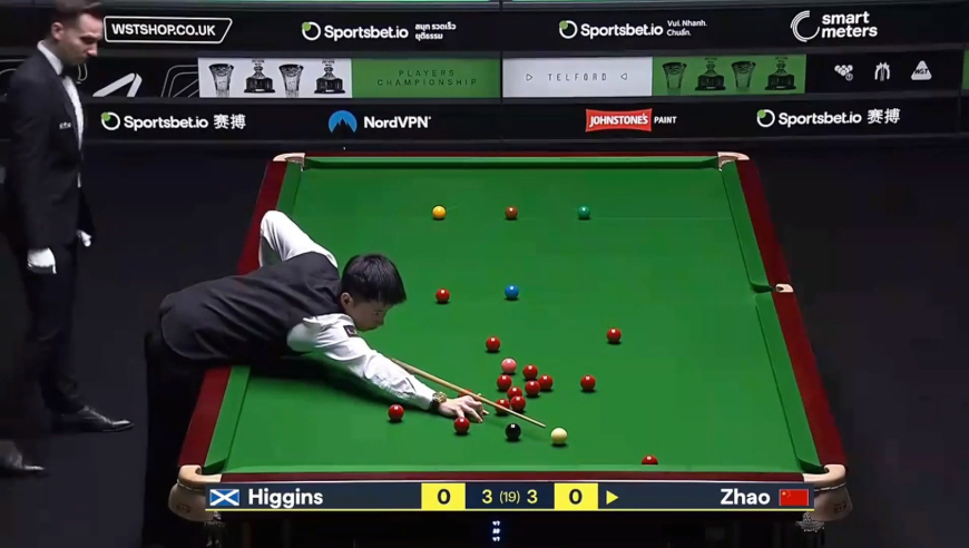 冲击147！赵心童11红10黑止步单杆81分，无缘满分杆