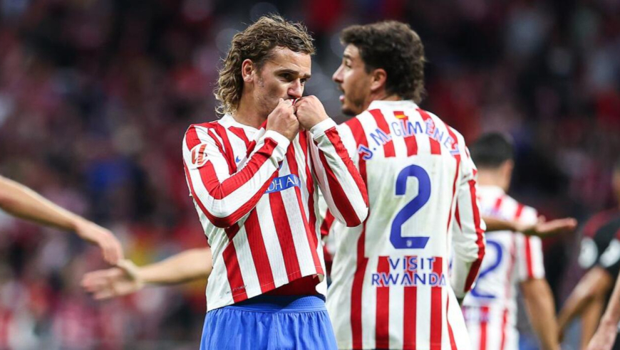 西甲-阿尔瓦雷斯点射，格列兹曼破门，马竞3-0塞维利亚联赛十轮不败 