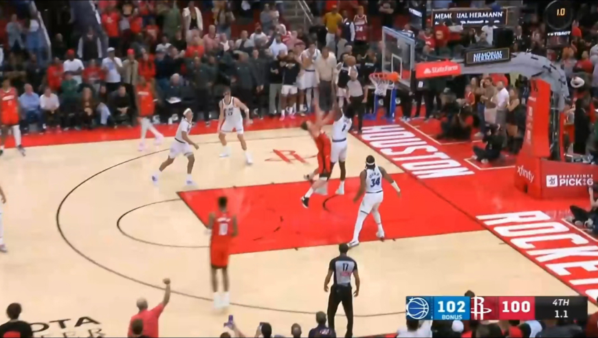 惊魂一分钟！杜兰特关键三分 申京绝平，火箭VS魔术进加时