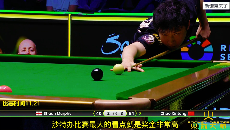 利雅得大师赛，赵心童连续逆转4-2淘汰墨菲，晋级4强约战小特