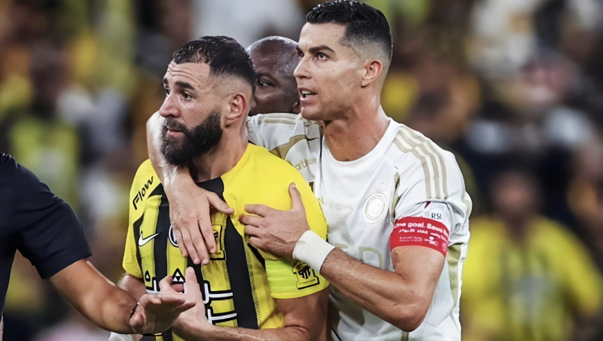 C罗彻底被激怒！曝38岁本泽马将转投利雅得新月 签下1年半合约