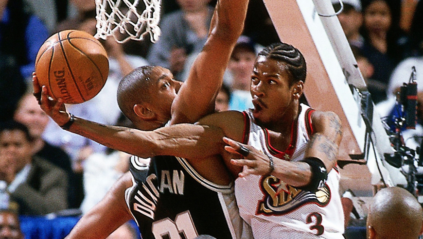 艾弗森生涯全明星最佳进球盘点：邓肯科比多次成背景板 戏耍姚明上榜！