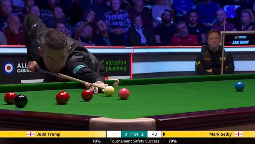 比破百更精彩的单杆97分！塞尔比化解超复杂局面，4-0领先特鲁姆普！