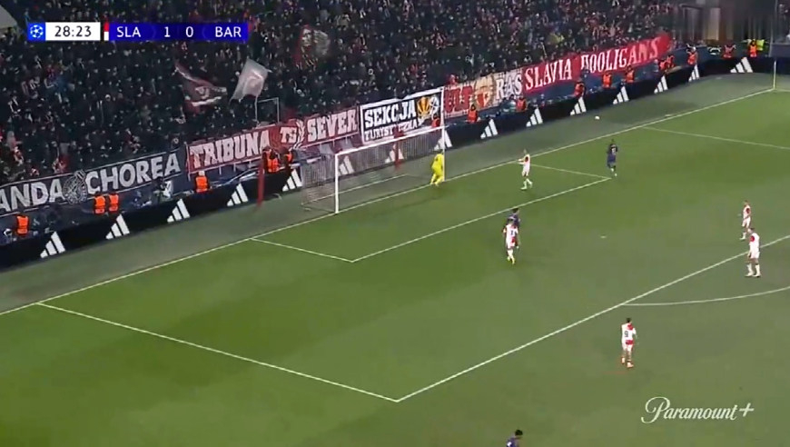 太刺激！慢镜还原巴萨连轰4球极限逆转，巴萨4-2布拉格斯拉维亚