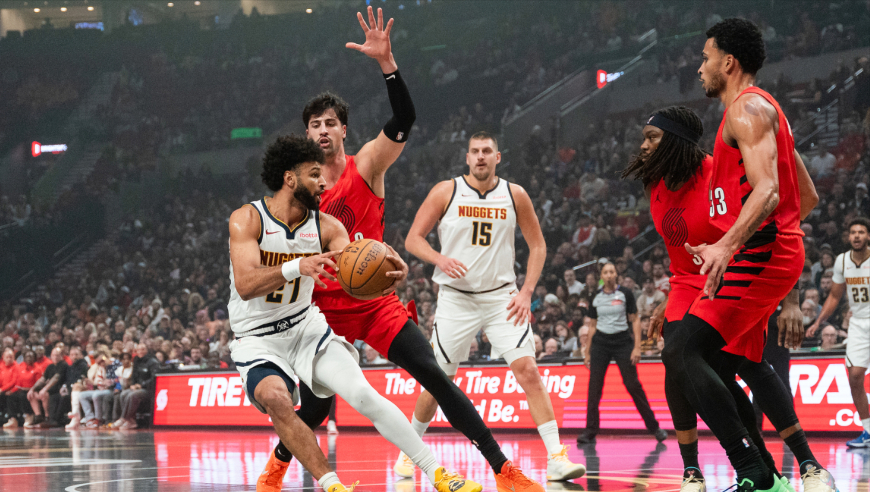 开拓者掘金最后30秒精华版！开拓者连送关键防守 约基奇绝杀不中