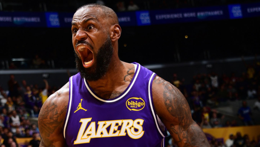 快要41岁还能飞！詹姆斯隔扣2米16科内特：瞪眼怒吼太霸气