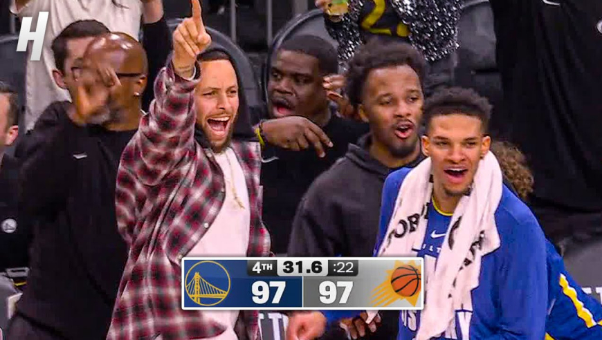 疯狂的最后1分钟！梅尔顿绝平上篮，穆迪关键盖帽，勇士逆转太阳