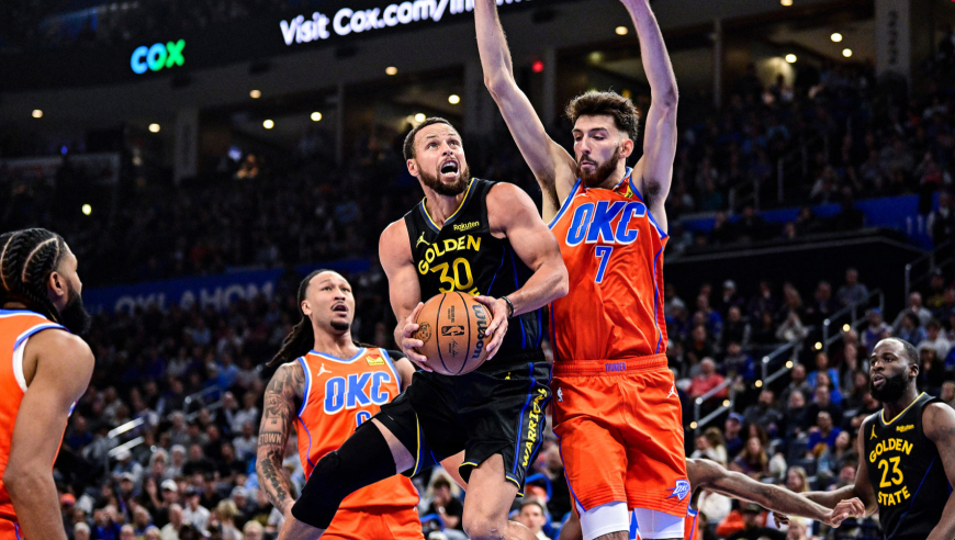 夸张！雷霆切特vs勇士23分11篮板集锦：9投9中+三分2中2弹无虚发