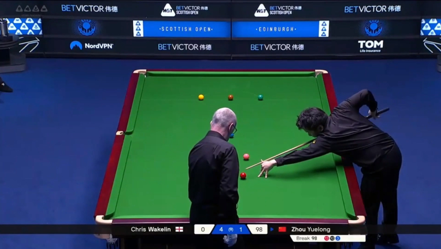 1-4落后如梦方醒！周跃龙长台上手轰单杆99分，打丢破百