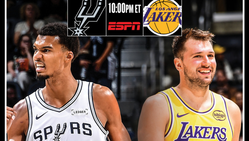 湖人今天冲五连胜+西部第2！里夫斯继续缺席 东契奇复出大战文班亚马