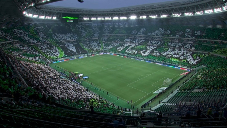 震撼人心！工体看台展现出全场环形TIFO，巨型哪吒&北京城太霸气