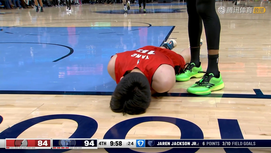 杨瀚森被打脸完整版：被伊迪凶狠打脸竟然不是犯规 眼睛里都有泪