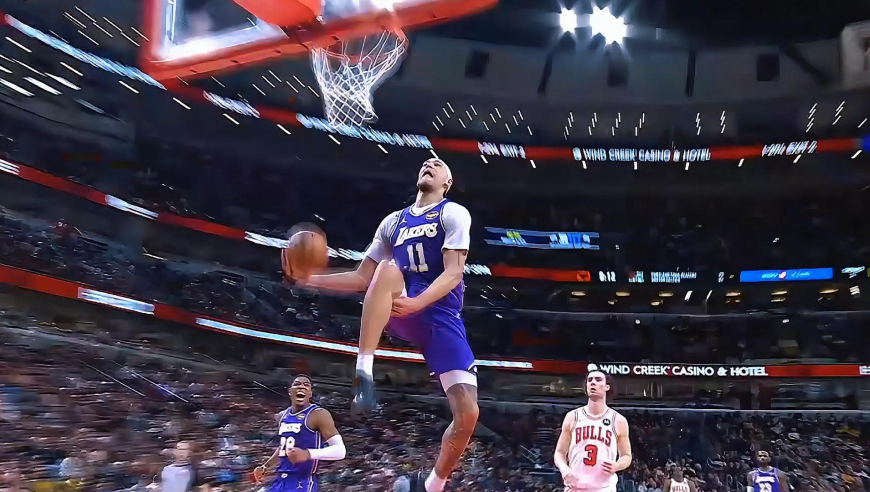 27日NBA官方十佳球：火箭申京一打二隔扣 湖人海斯胯下换手满分扣篮