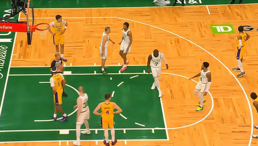 首节就打崩！残阵凯尔特人首节三分钟轰出15-2领先湖人到22分