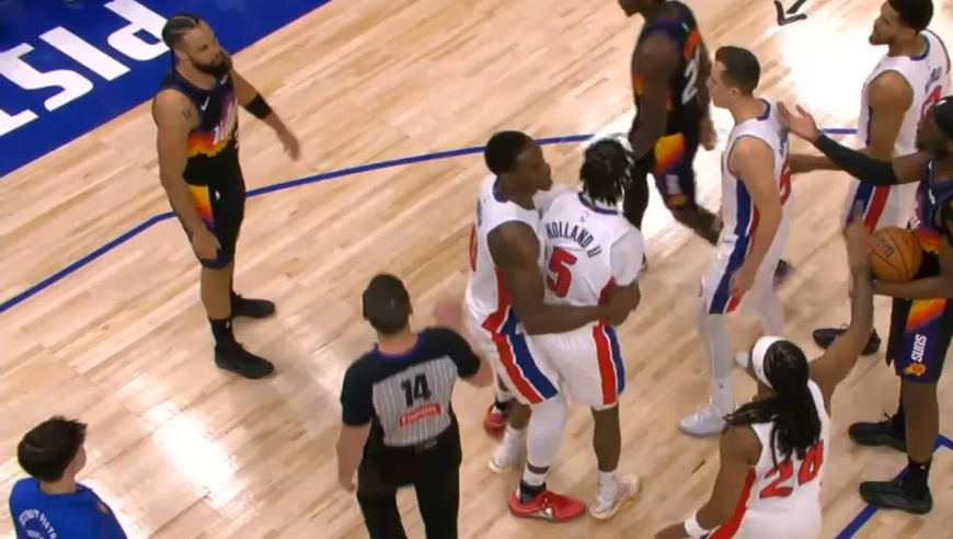 摔跤大赛？太阳vs活塞连续爆发冲突 狄龙一级恶意+斯图尔特技犯