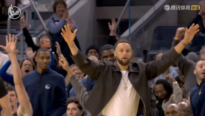 这不就是库里么！波杰追身三分+写意压哨抛投 连拿5分看嗨库里本尊