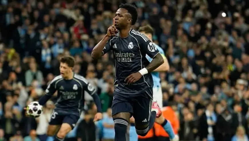 欧冠：双杀！皇马总分5-1曼城晋级八强 维尼修斯双响 哈兰德破门