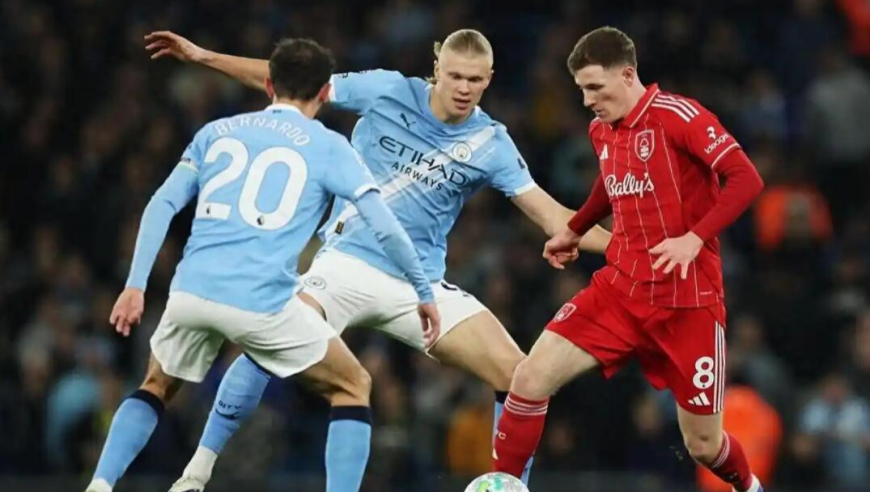 英超-少赛1轮距枪手7分！曼城2-2森林6连胜终结，塞梅尼奥、罗德里破门