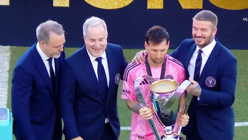 3年跨越三个台阶，梅西率队夺得美职联冠军，拿下生涯第48冠