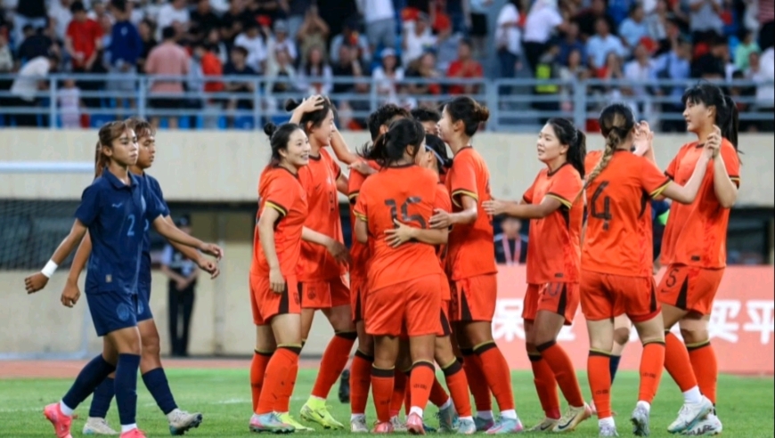 太强了！U20女足亚洲杯预赛中国7-0柬埔寨，对手门将快哭了