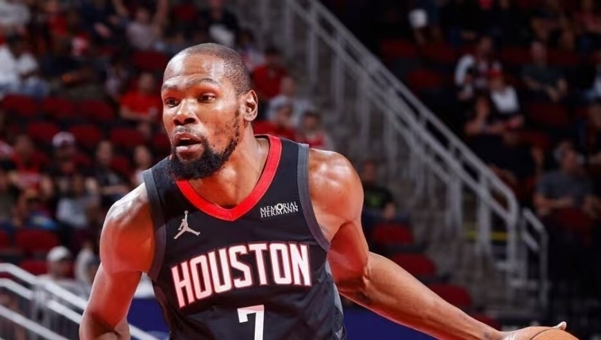 狂轰140分，进攻联盟第1！杜兰特30+5喜笑颜开，火箭直冲西部第2