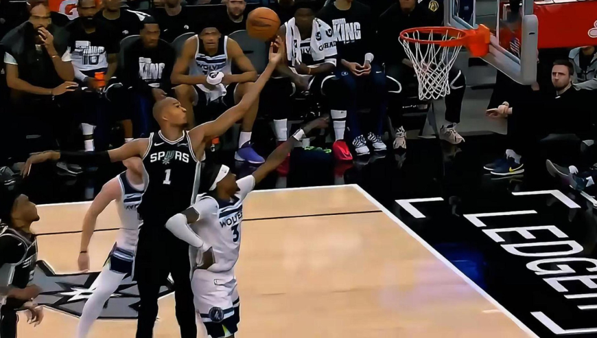 夸张到离谱！文班亚马降维打击 马刺五分钟轰24-6碾压森林狼全过程