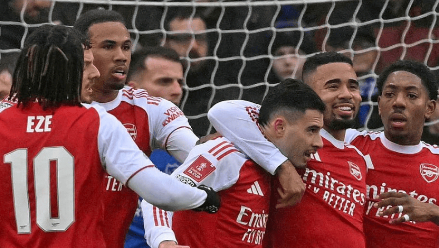 9场不败！足总杯：阿森纳4-1逆转英冠队进32强 马丁内利帽子戏法
