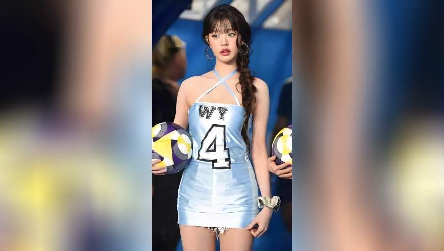 真美！韩国女团张员瑛亮相K联赛，开球后捂脸害羞笑了