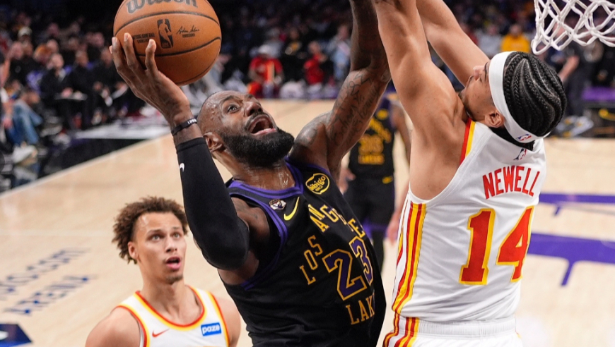 湖人老鹰末节决胜时刻：老鹰疯狂反扑 东皇带领湖人轰20-6定胜局