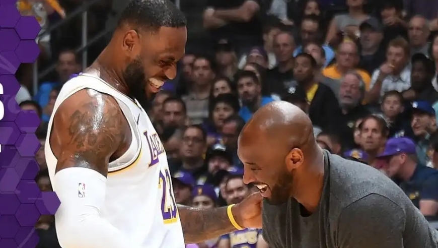 科比现场观战 那时候的老詹真的是活力满满