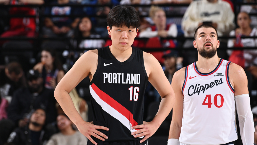 NBA常规赛：开拓者负快船 杨瀚森4分钟2分1板小卡哈登合砍50分