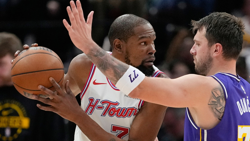 【集锦】湖人124-116火箭 东契奇轰40分准三双詹姆斯高效30分湖人三天双杀火箭