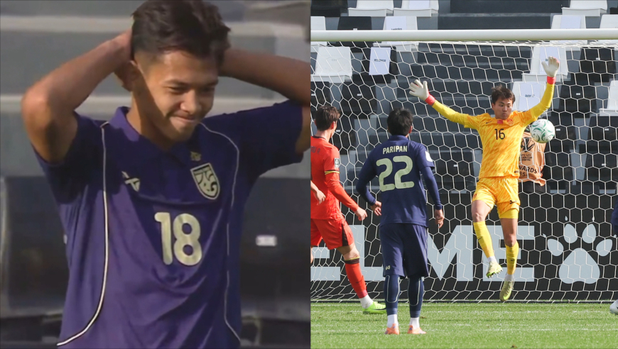 对手抱头惊叹！李昊VS泰国扑救集锦：门线神扑拒乌龙+封单刀