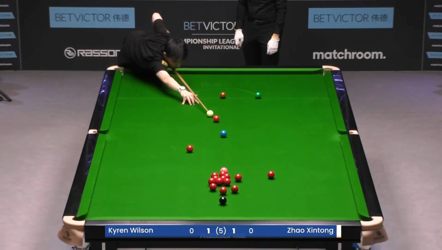 2026冠军联赛，赵心童火力全开，单杆140展现超强得分能力