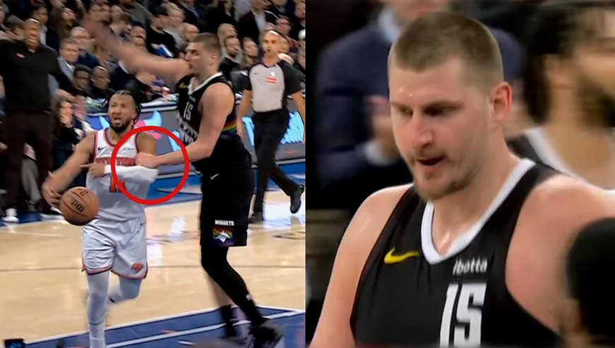 慢镜头看约基奇小动作：&ldquo;暗劲&rdquo;推人+夸张假摔，连裁判都骗过了