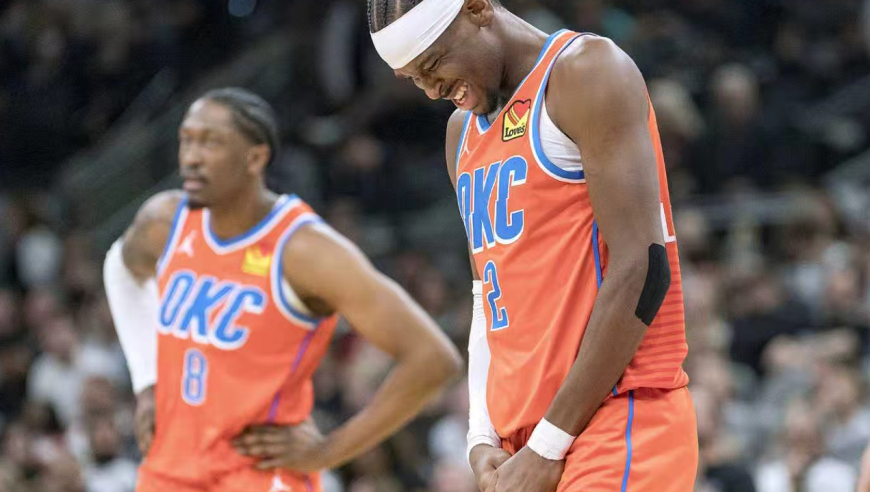 雷霆20分惨败马刺吞耻辱纪录！SGA33+8里程悲 联盟第一近5战3负