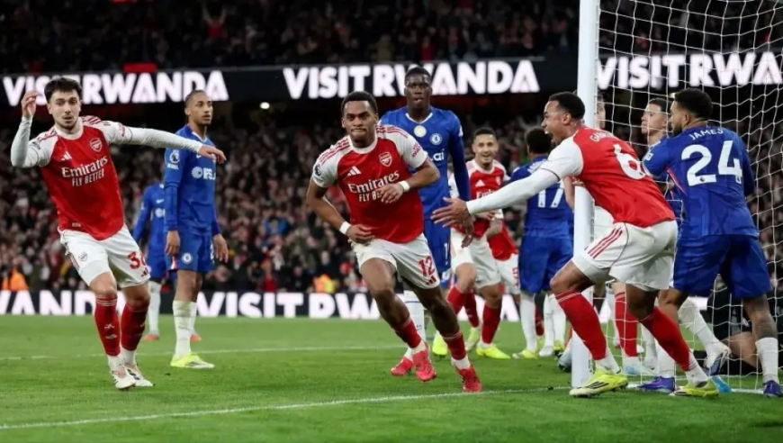 英超焦点战：阿森纳2-1切尔西 萨利巴、廷贝尔破门 因卡皮耶乌龙