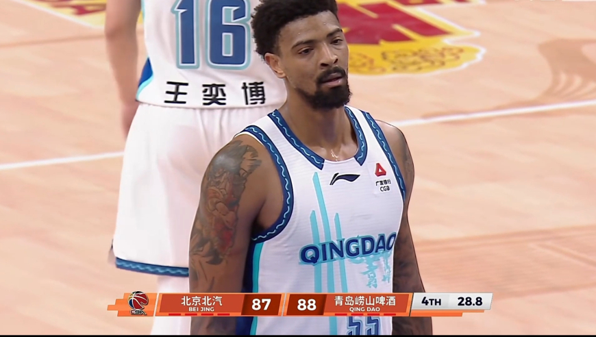 北京青岛生死时刻全程：赵睿致命2罚不中 陈盈骏绝平打铁怒摔面具