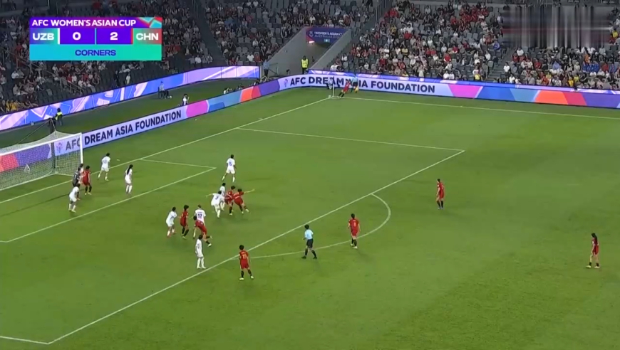 太刺激！还原中国女足连轰3粒神仙球秒杀乌兹别克斯坦女足，全场沸腾