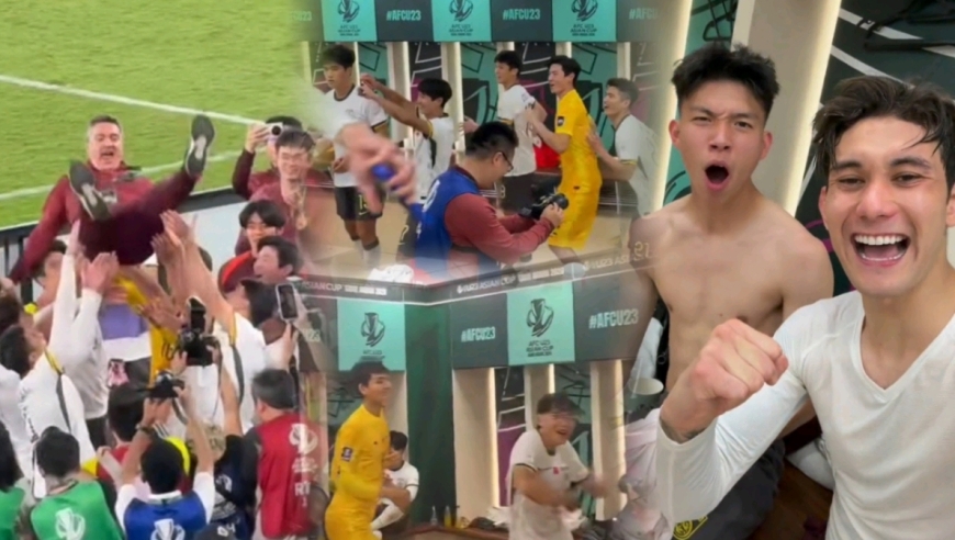 看着就嗨！回味U23国足进决赛全程，进球谢场+更衣室热舞一键三连