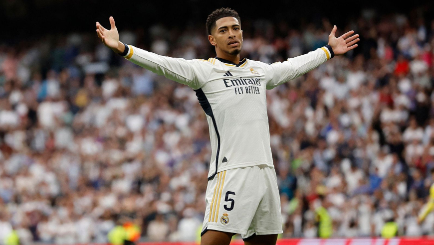 暴力美学！慢镜看皇马轰4球完胜，贝林厄姆死角世界波领衔两神仙球