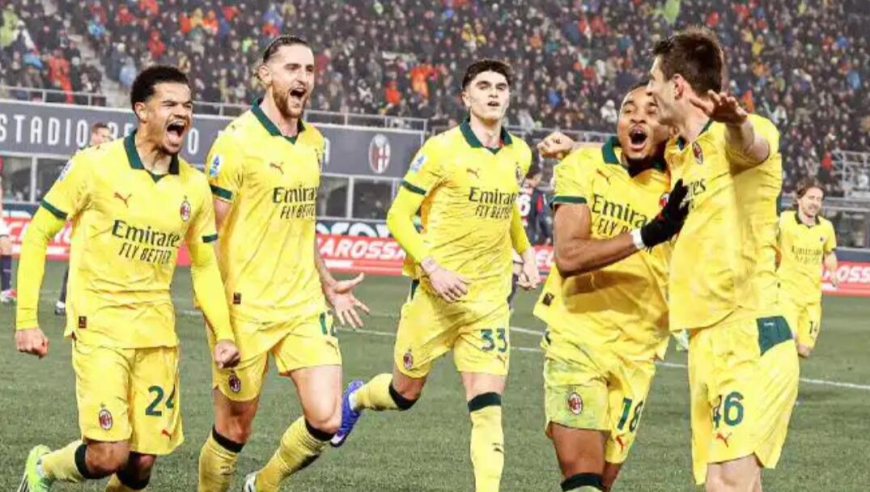 意甲-22轮不败！AC米兰3-0双杀博洛尼亚，拉比奥特传射，恩昆库点射，奇克建功