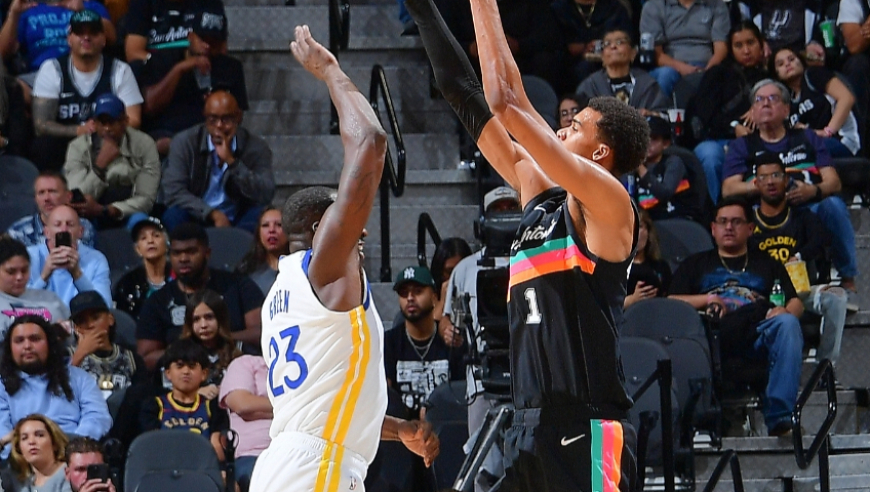 大号杜兰特！文班亚马31+15+10集锦 超远长传达成三双