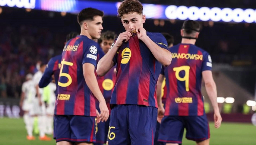 一次性看过瘾！回看巴萨7:2狂胜纽卡 拉菲尼亚造5球 亚马尔传射