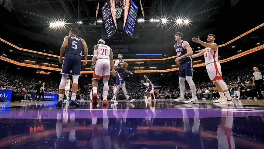 离谱！国王末节两分钟轰出12-0攻击波追回分差 火箭连续消耗暂停