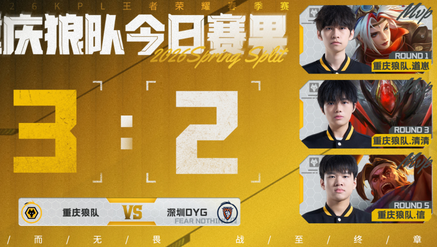 狼队3-2DYG，道崽力压钎城，清清白起稳定吃分，SK要扩充体系