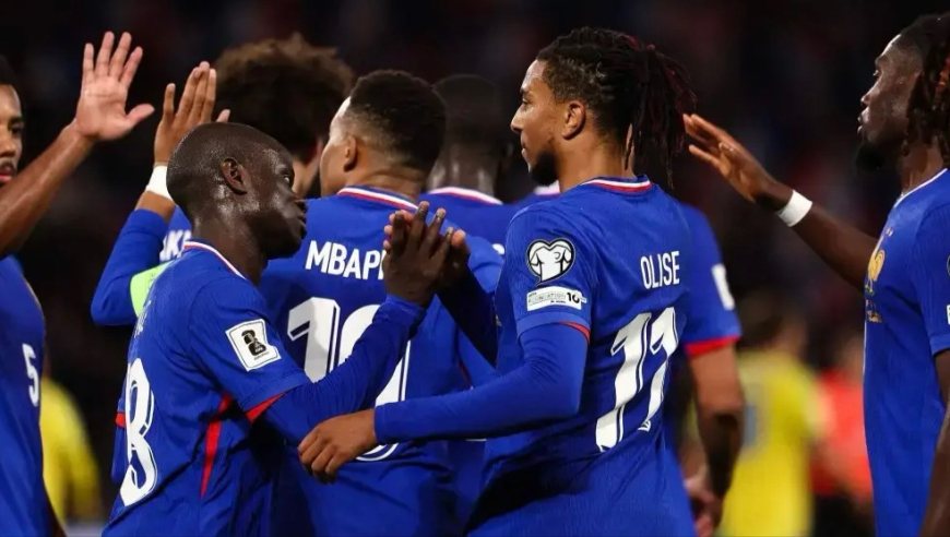 世欧预：法国4-0乌克兰直通美加墨 姆巴佩两射一传 奥利塞破门