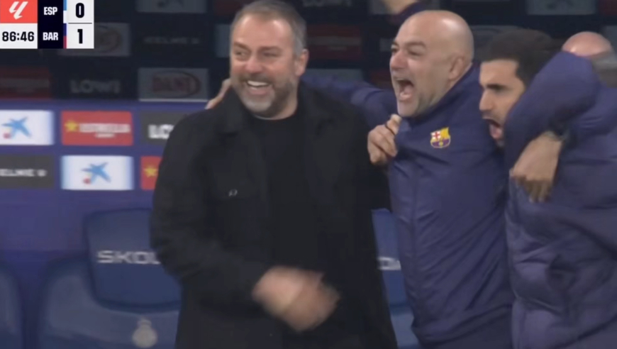 巴萨绝杀疯狂庆祝！费尔明大师级狂飙助攻，奥尔莫不停球死角世界波