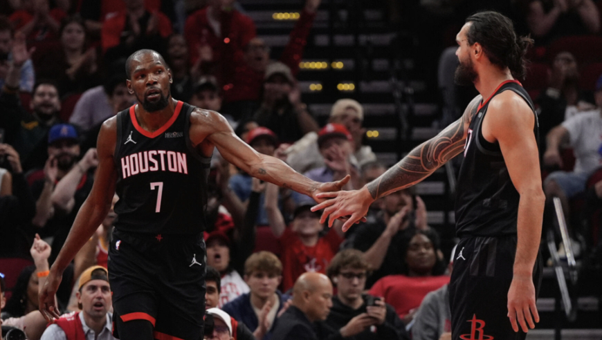 NBA杯：伊森伤退火箭7人上双大胜开拓者 杜兰特30分申京准三双