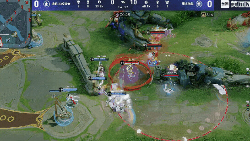 信赵怀真先手打出杨玉环技能，狼队压上高地，击杀夏侯惇